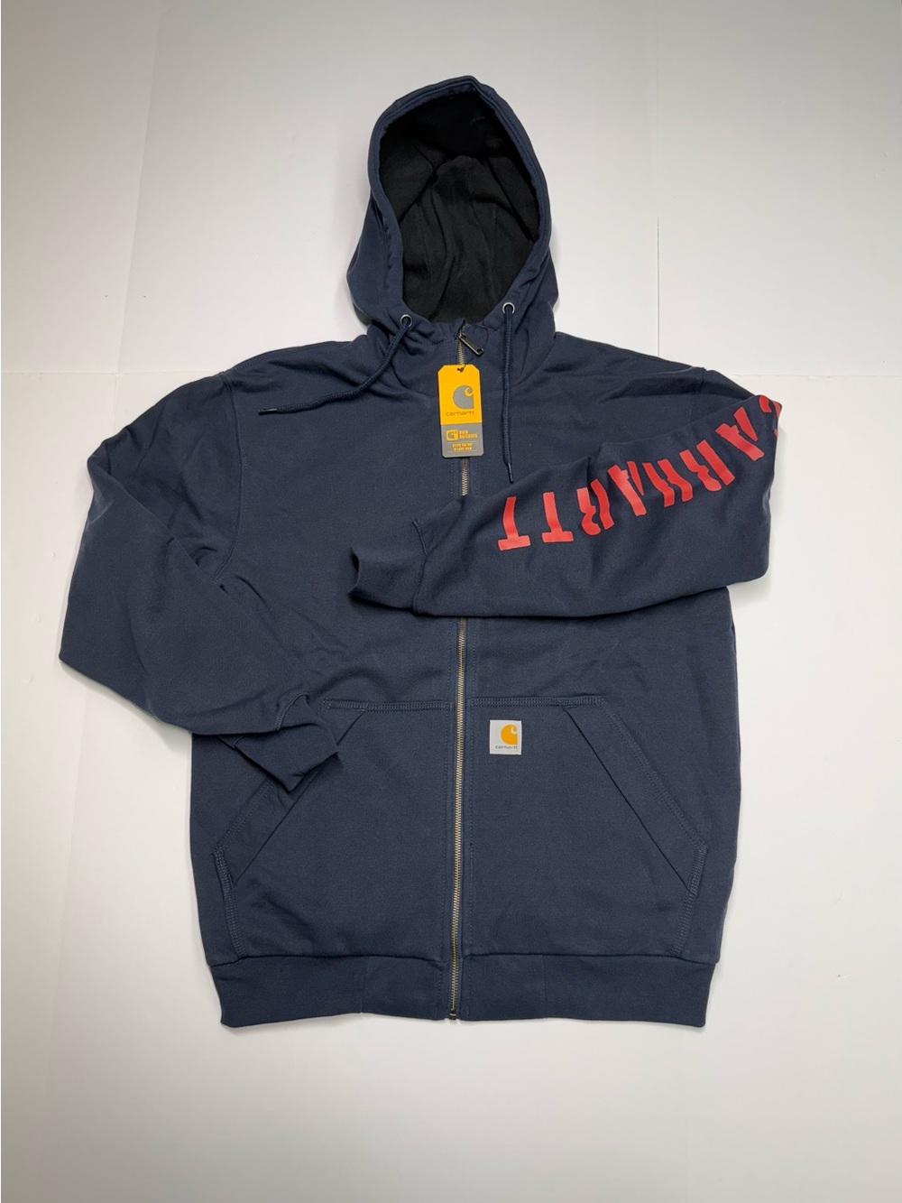 Carharrt Rain Defender Hoodie Graphic Men’s Size S Loose Fit Fleece Lined NWT